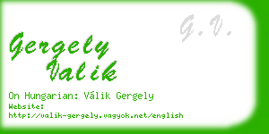 gergely valik business card